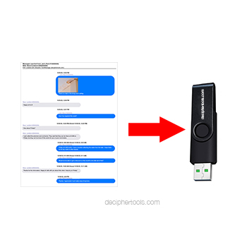 How to save text messages to USB drive.